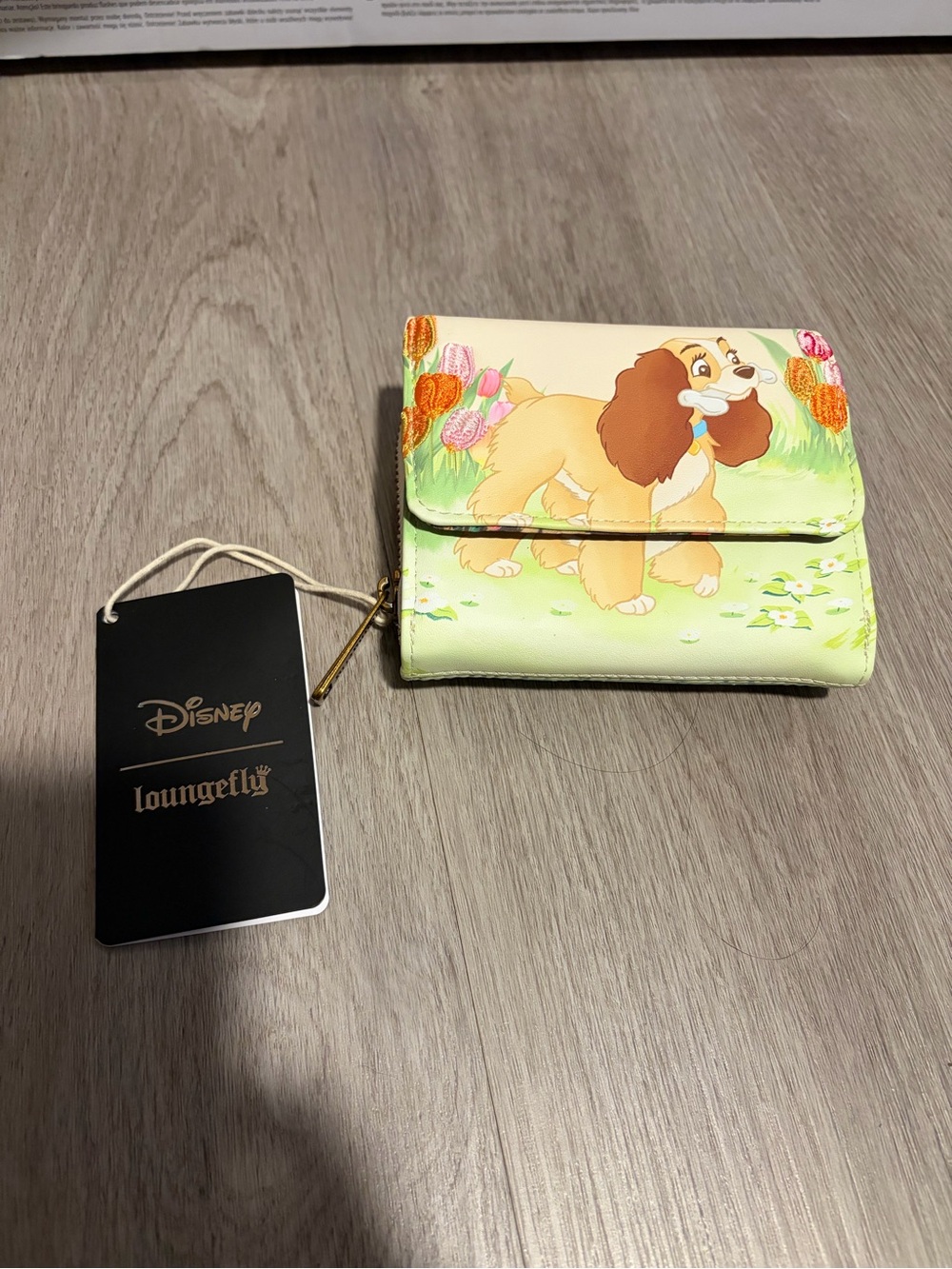 Loungefly Pastel Green Lady and the Tramp Floral Wallet